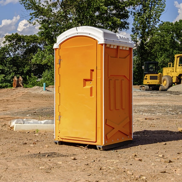 how often are the porta potties cleaned and serviced during a rental period in Merced County